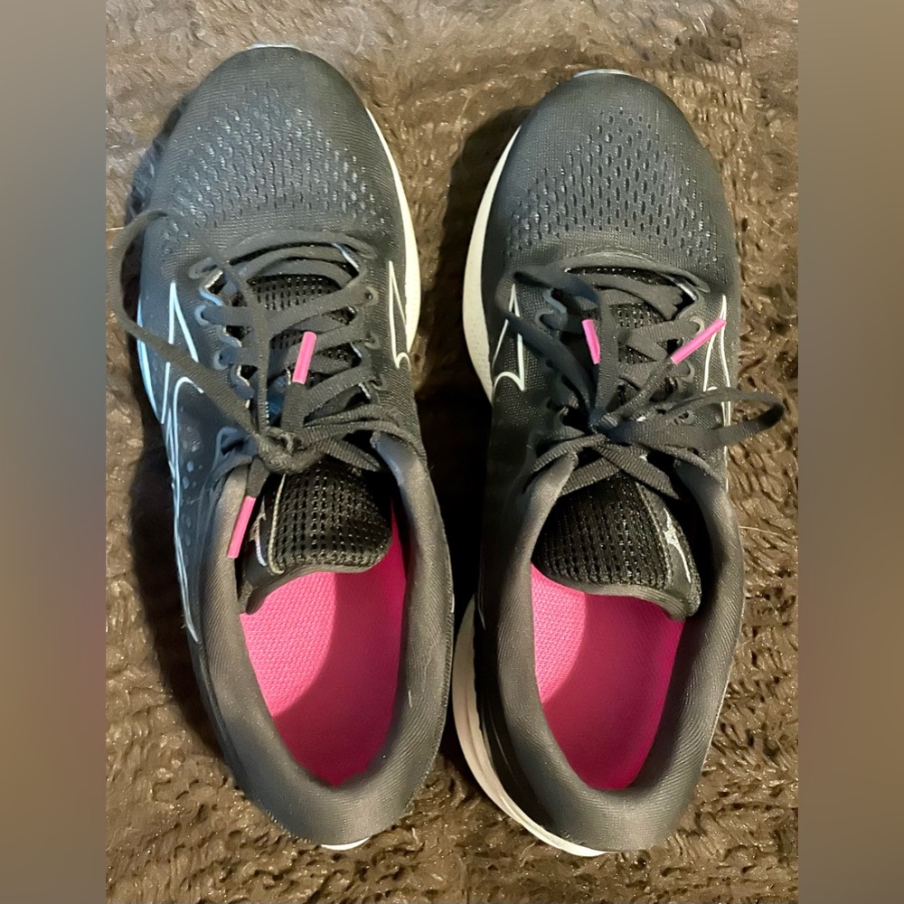 Mizuno Women’s wave rider 25 navy/pink sneaker EUC Size 9